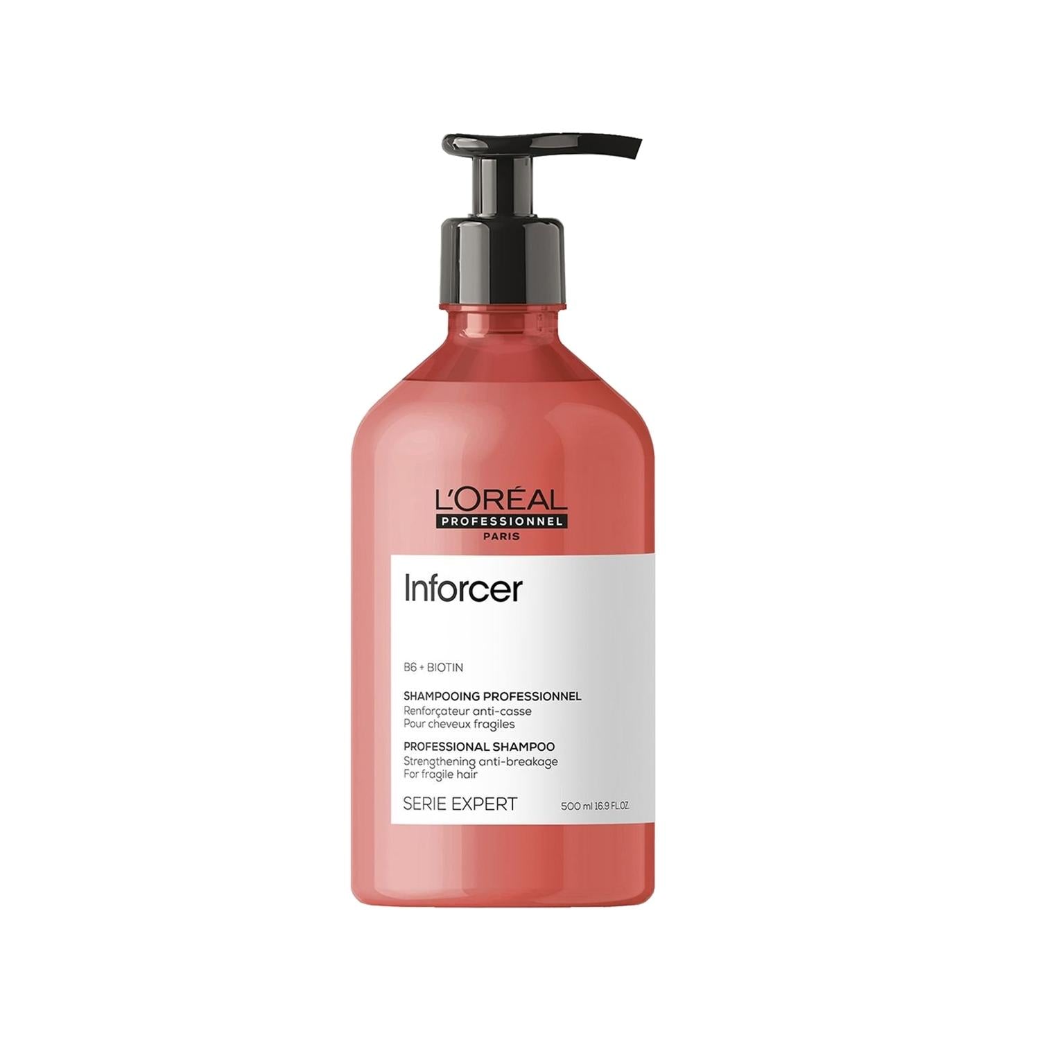 Loreal Professionnel Inforcer: Anti Breakage Hair Strengthening Shampoo (500ml) Ð Reduce Breakage & Split Ends for Stronger, Healthier Hair.