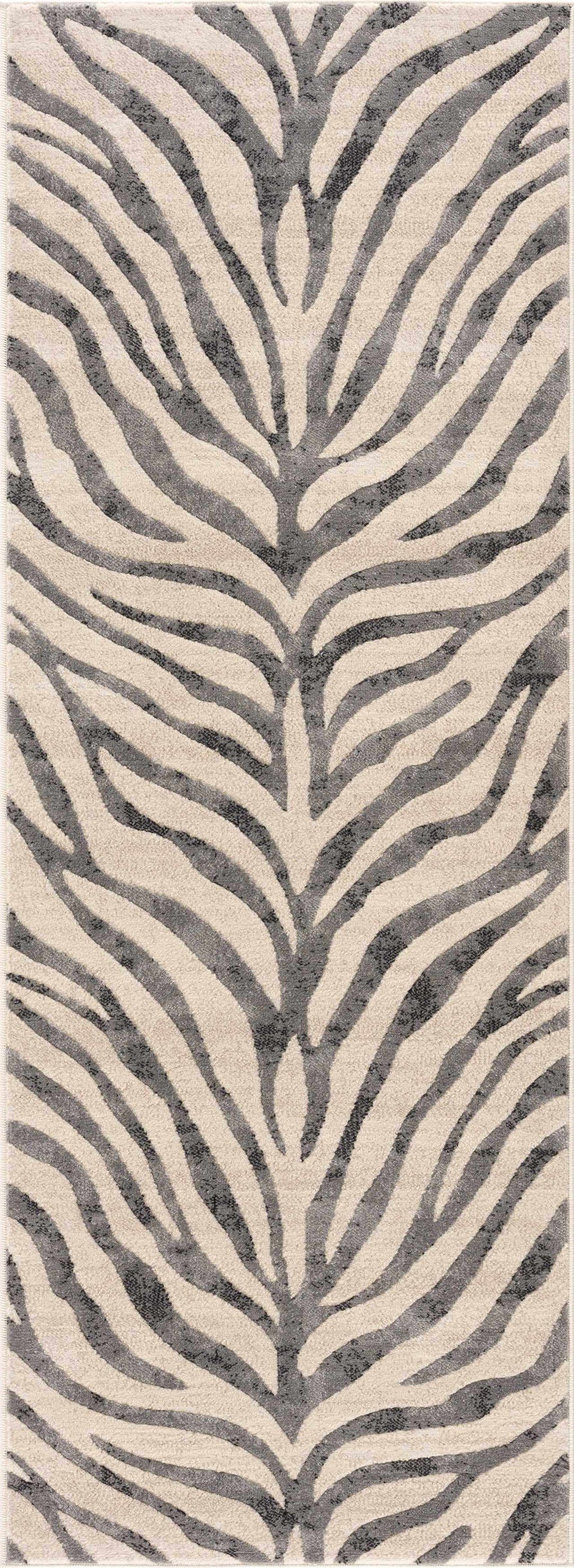 Gray Ecorse Zebra Print Area Rug – Boutique Rugs, view 12