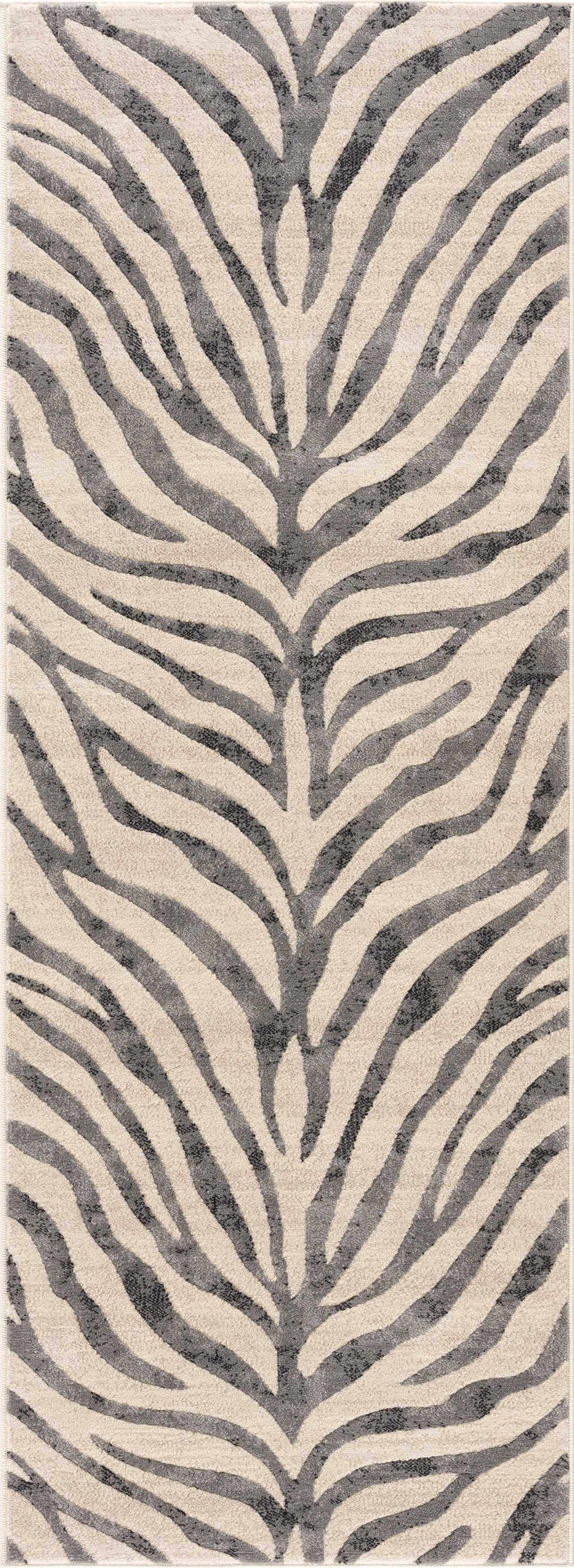 Gray Ecorse Zebra Print Area Rug – Boutique Rugs, view 12