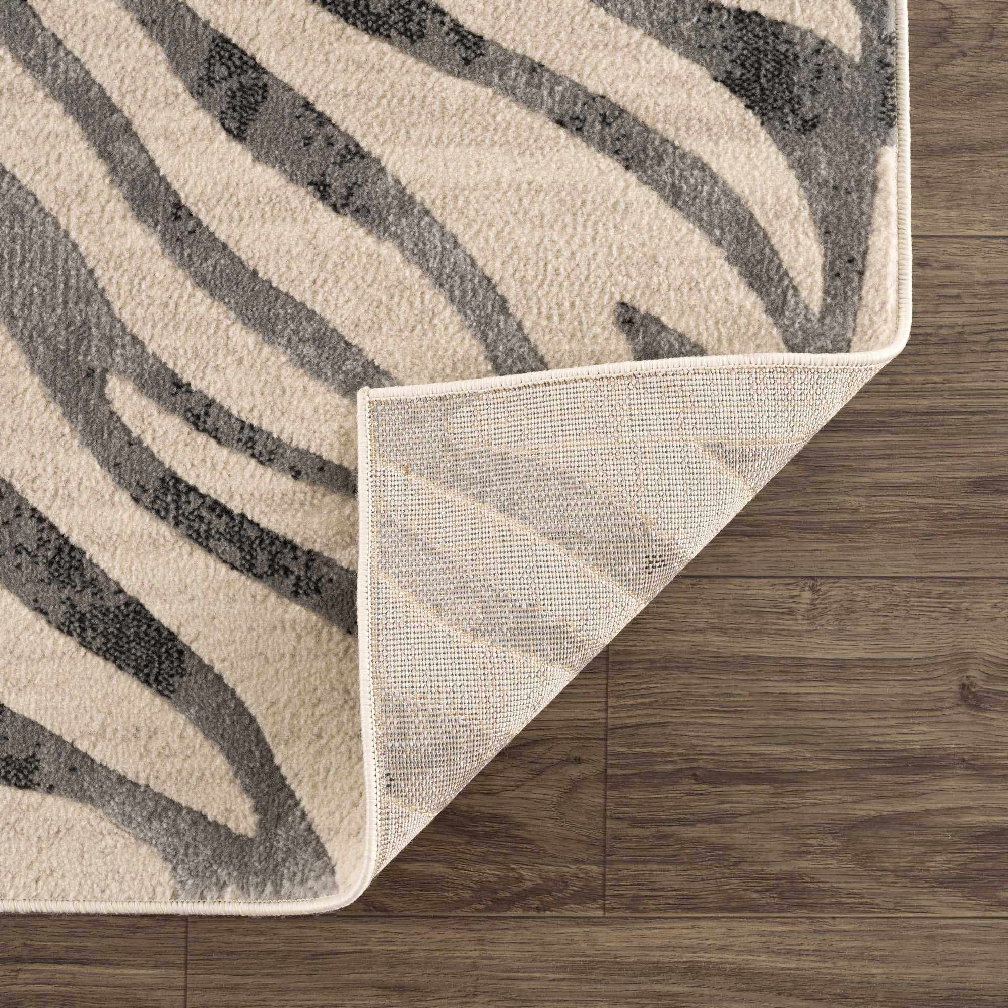 Gray Ecorse Zebra Print Area Rug – Boutique Rugs, view 6