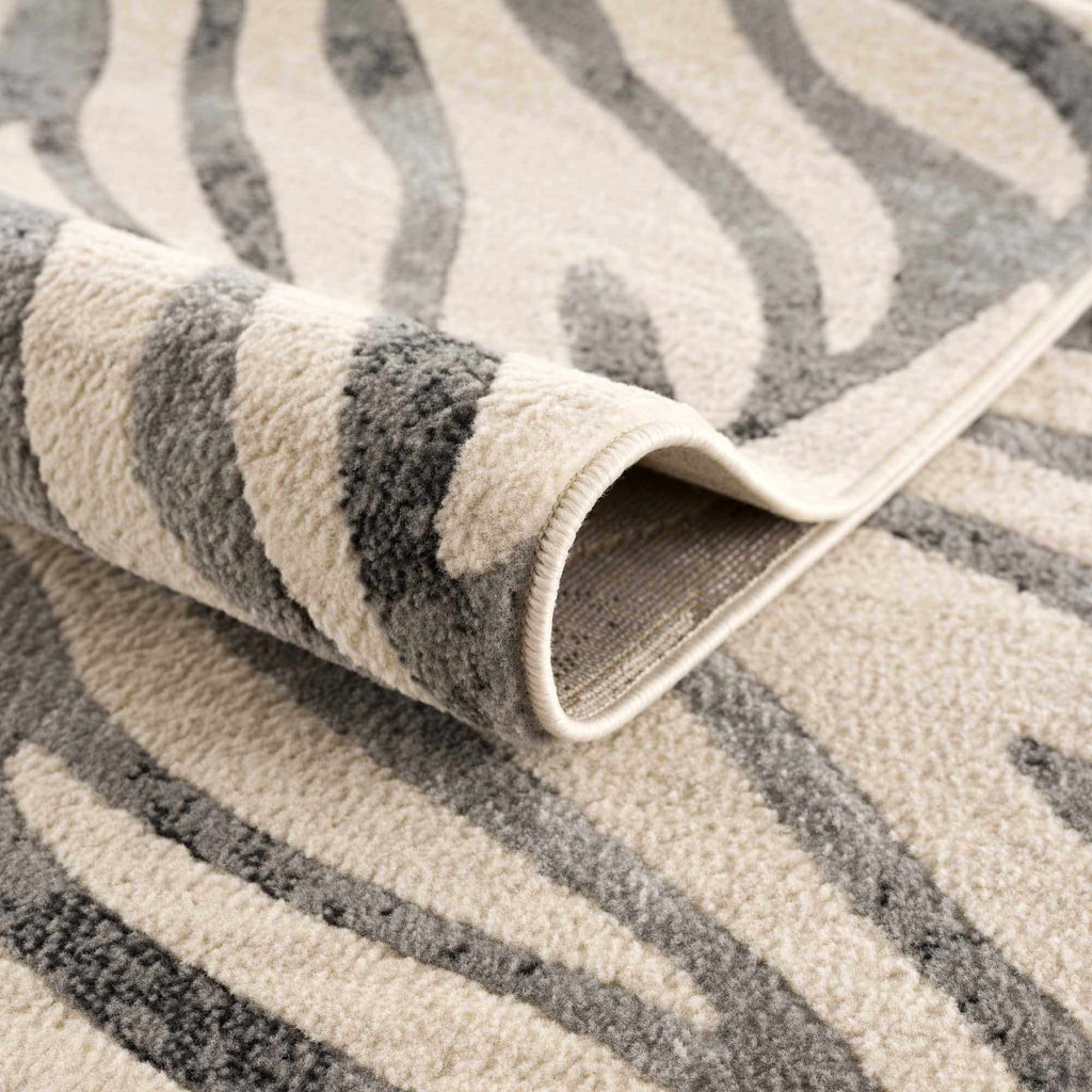 Gray Ecorse Zebra Print Area Rug – Boutique Rugs, view 7