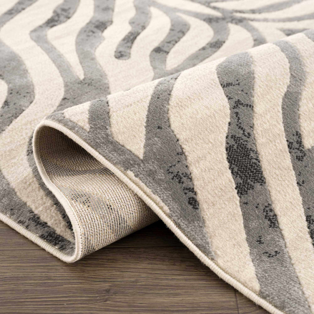 Gray Ecorse Zebra Print Area Rug – Boutique Rugs, view 8