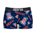 Rock 'Em Socks Women's Boy Shorts - Arizona Wildcats - Logo All-Over — main product shot