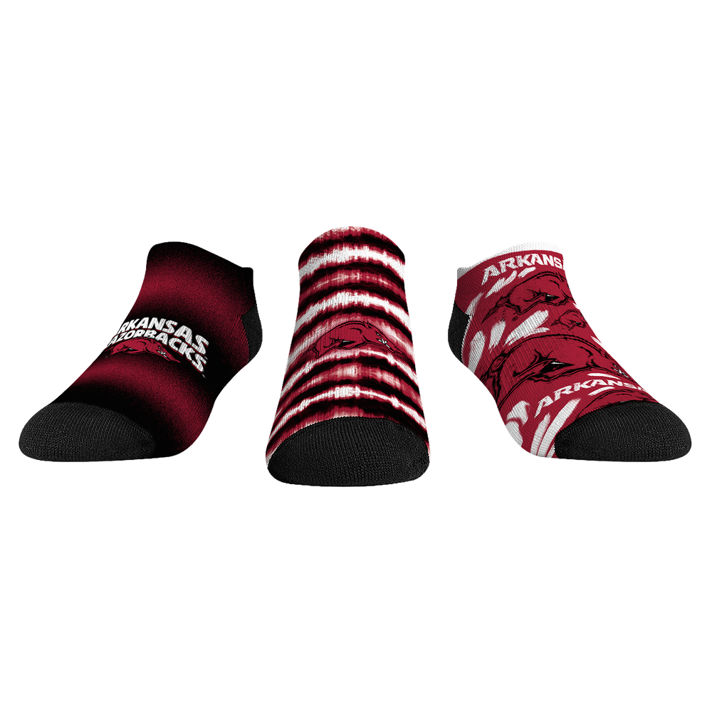Rock 'Em Socks Arkansas Razorbacks - Low Cut  - Make Some Noise (3-Pack) — main product shot