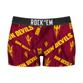 Rock 'Em Socks Women's Boy Shorts - Arizona State Sun Devils - Logo All-Over — main product shot