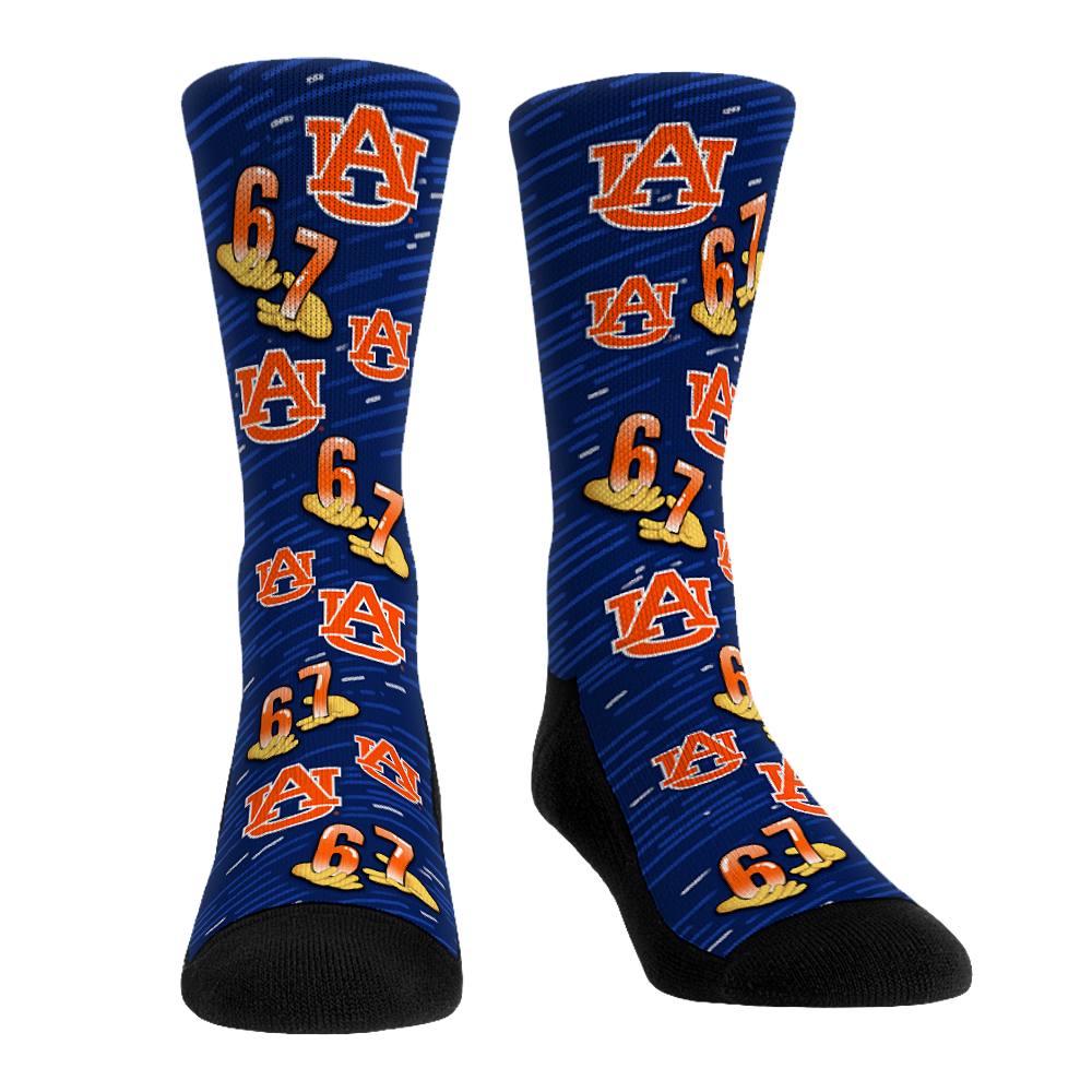 Rock 'Em Socks Rock 'Em Socks Auburn Tigers - Six Seven All-Over — main product shot