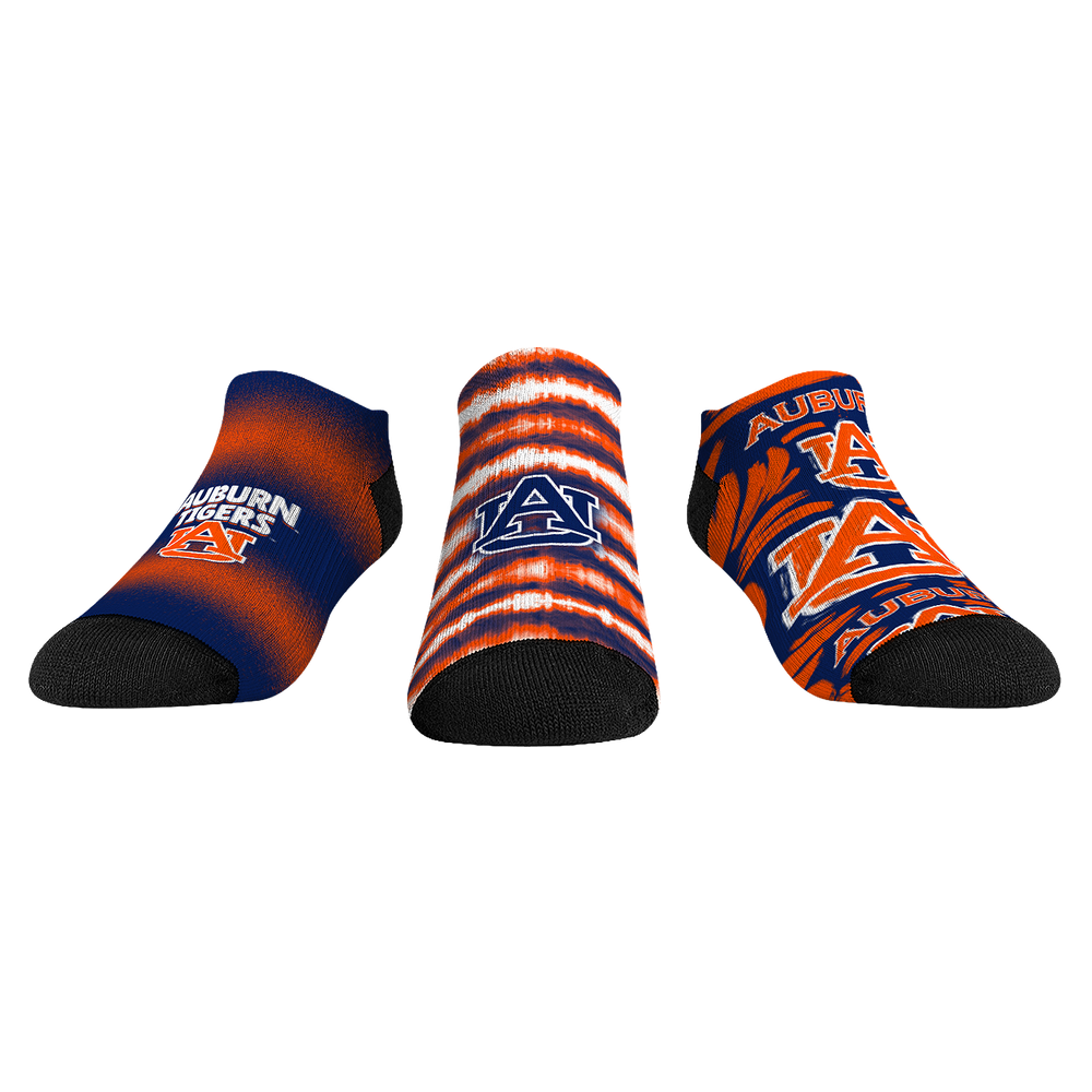 Rock 'Em Socks Auburn Tigers - Low Cut  - Make Some Noise (3-Pack) — main product shot