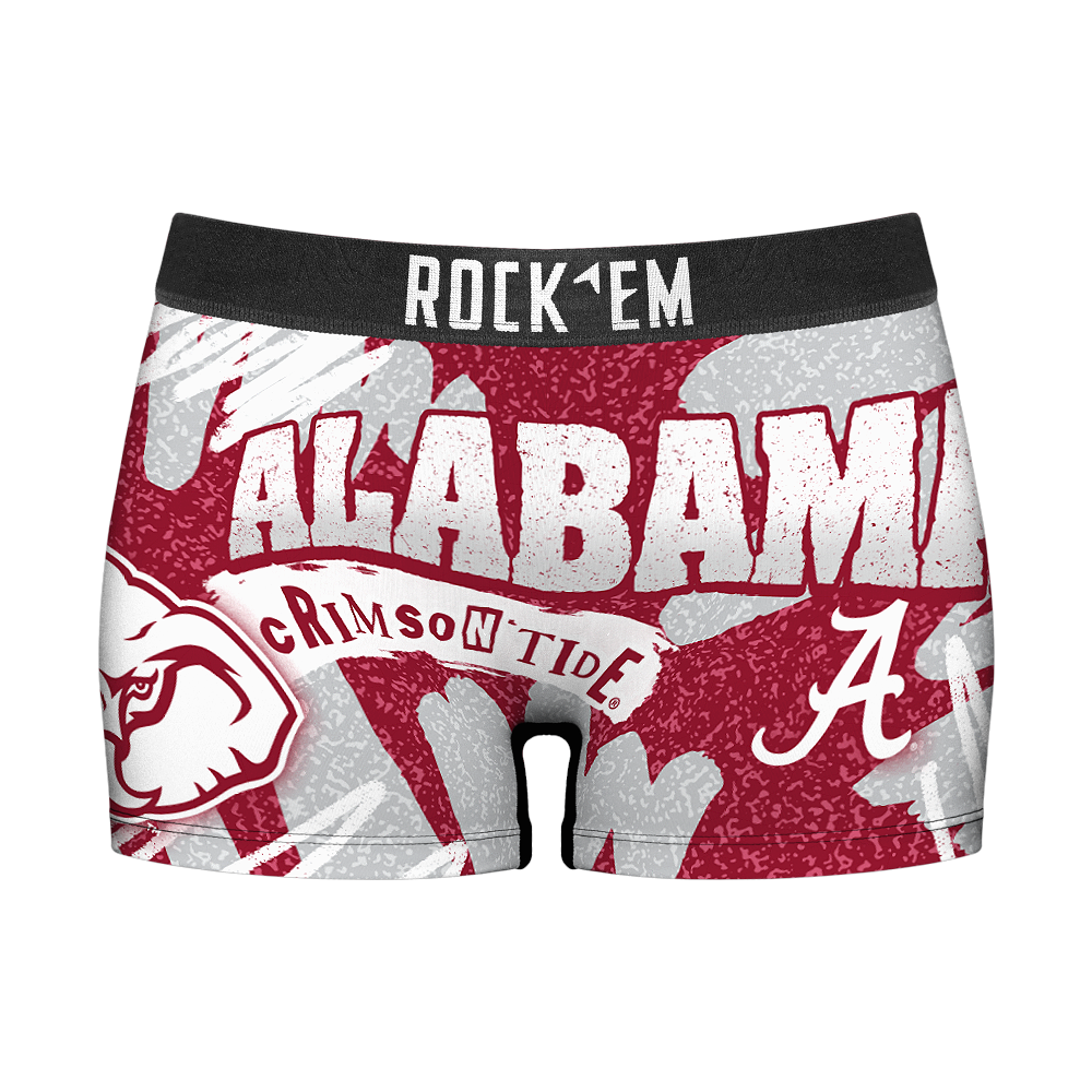 Rock 'Em Socks Women's Boy Shorts - Alabama Crimson Tide - Team Blast — main product shot