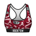 Rock 'Em Socks Women's Sports Bra - Alabama Crimson Tide - Logo All-Over — main product shot