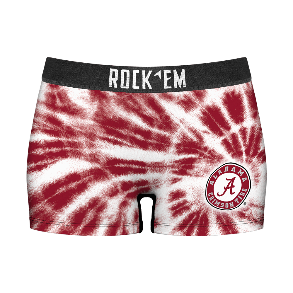 Rock 'Em Socks Women's Boy Shorts - Alabama Crimson Tide - Team Tie Dye — main product shot