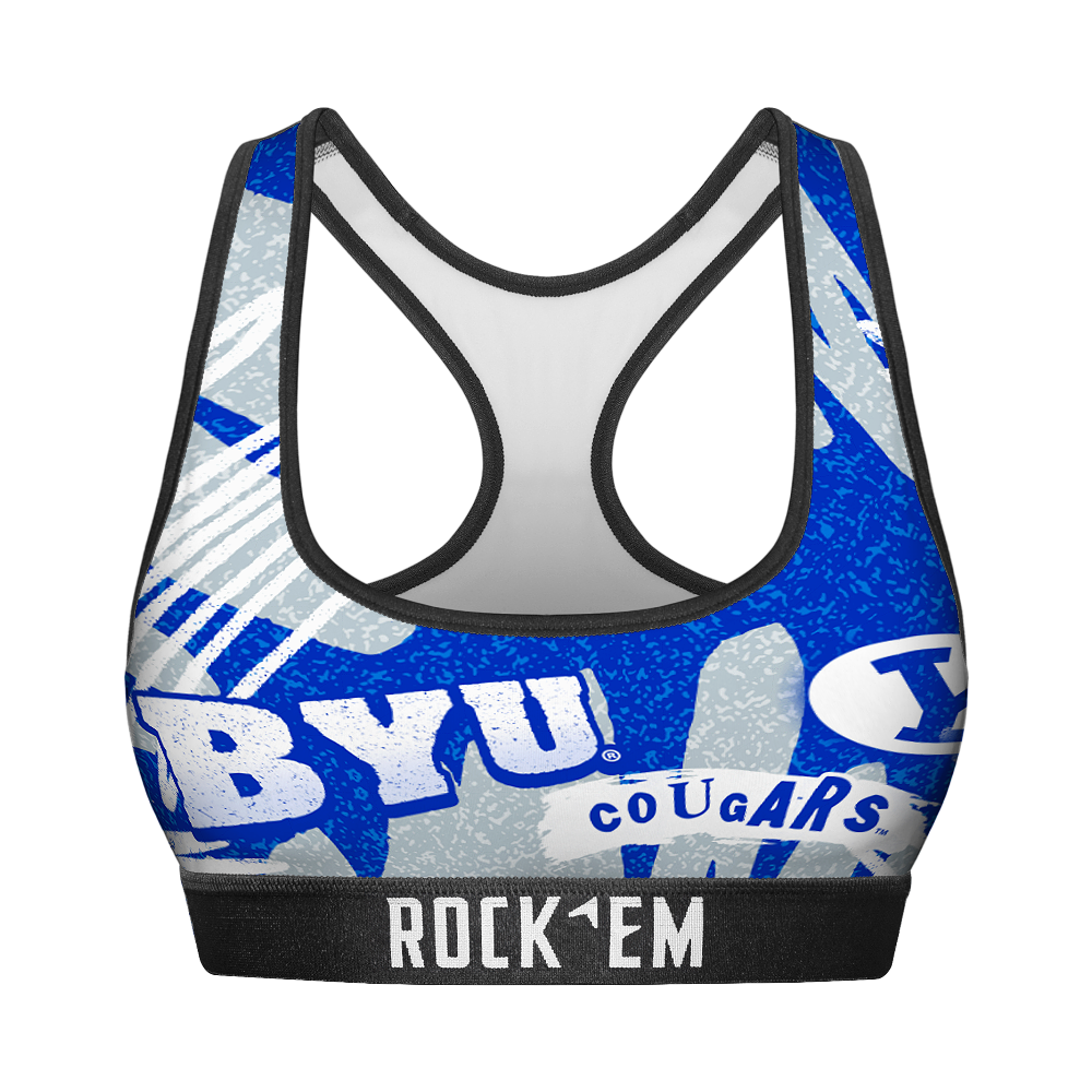 Rock 'Em Socks Rock 'Em Socks Women's Sports Bra - BYU Cougars - Team Blast — main product shot