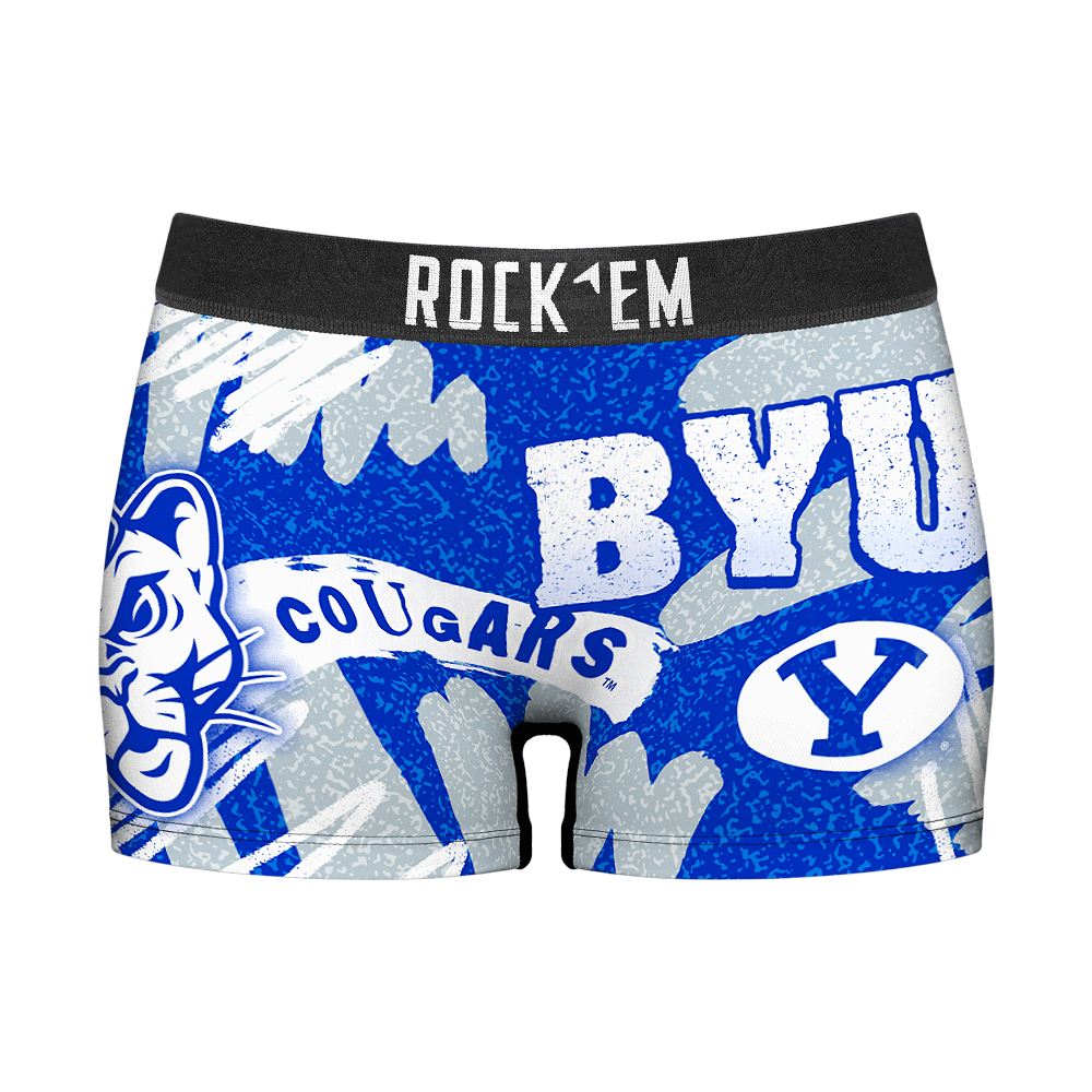 Rock 'Em Socks Rock 'Em Socks Women's Boy Shorts - BYU Cougars - Team Blast — main product shot