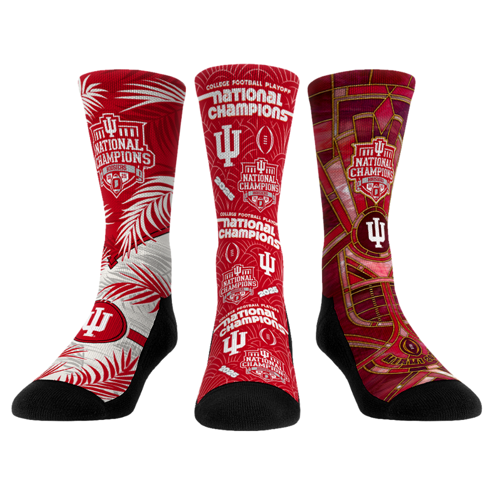 Rock 'Em Socks Rock 'Em Socks Indiana Hoosiers - CFP 2025-2026 Champs - 3-Pack — main product shot
