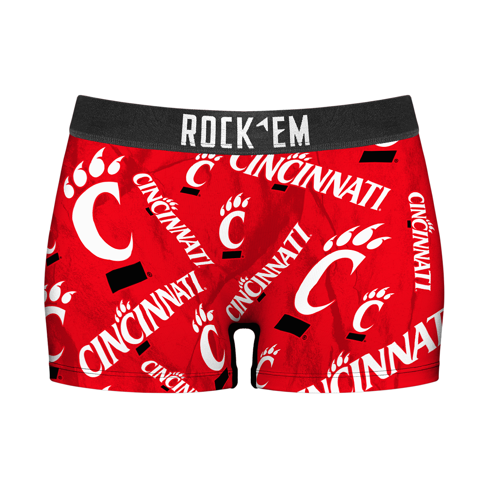 Rock 'Em Socks Women's Boy Shorts - Cincinnati Bearcats - Logo All-over — main product shot