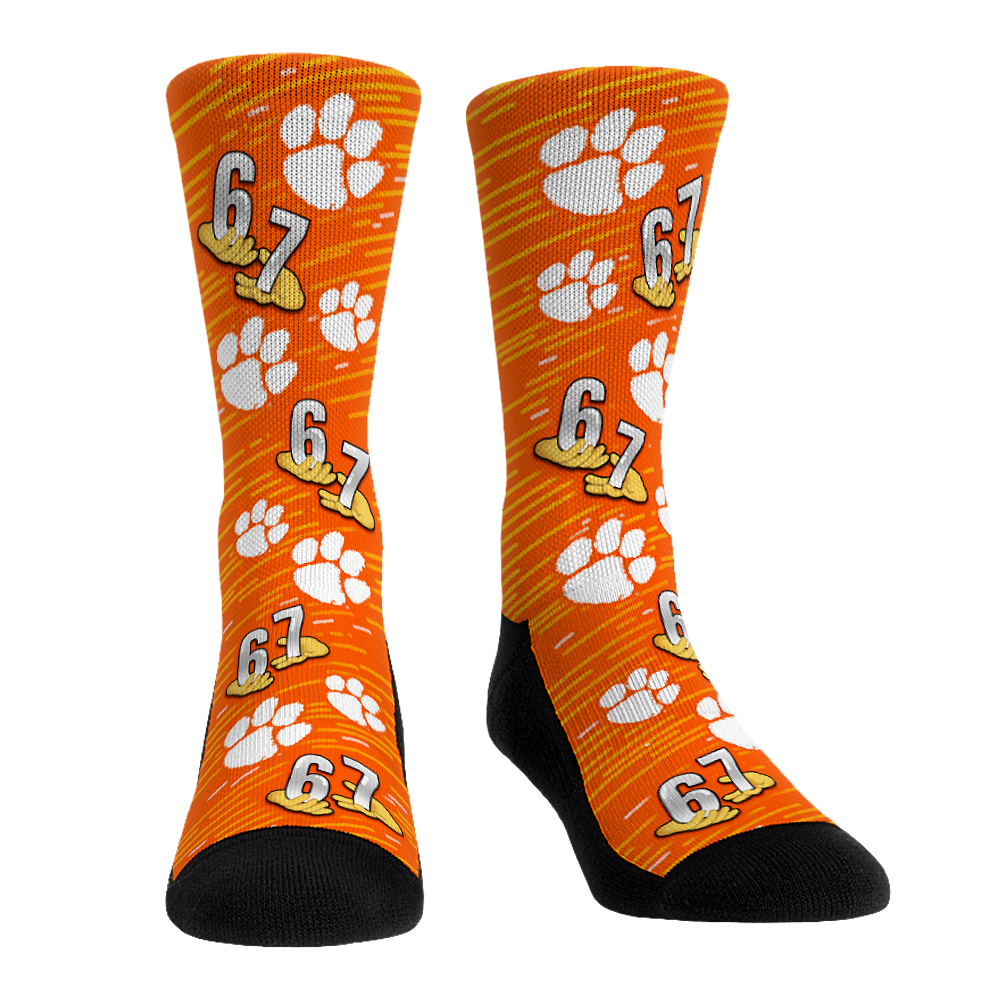 Rock 'Em Socks Rock 'Em Socks Clemson Tigers - Six Seven All-Over — main product shot