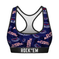 Rock 'Em Socks Rock 'Em Socks Women's Sports Bra - FAU Owls - Logo All-Over — main product shot