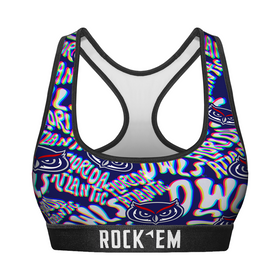 Rock 'Em Socks Women's Sports Bra - FAU Owls - Twisted Wordmark