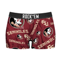 Rock 'Em Socks Women's Boy Shorts - Florida State Seminoles - Logo All-Over — main product shot