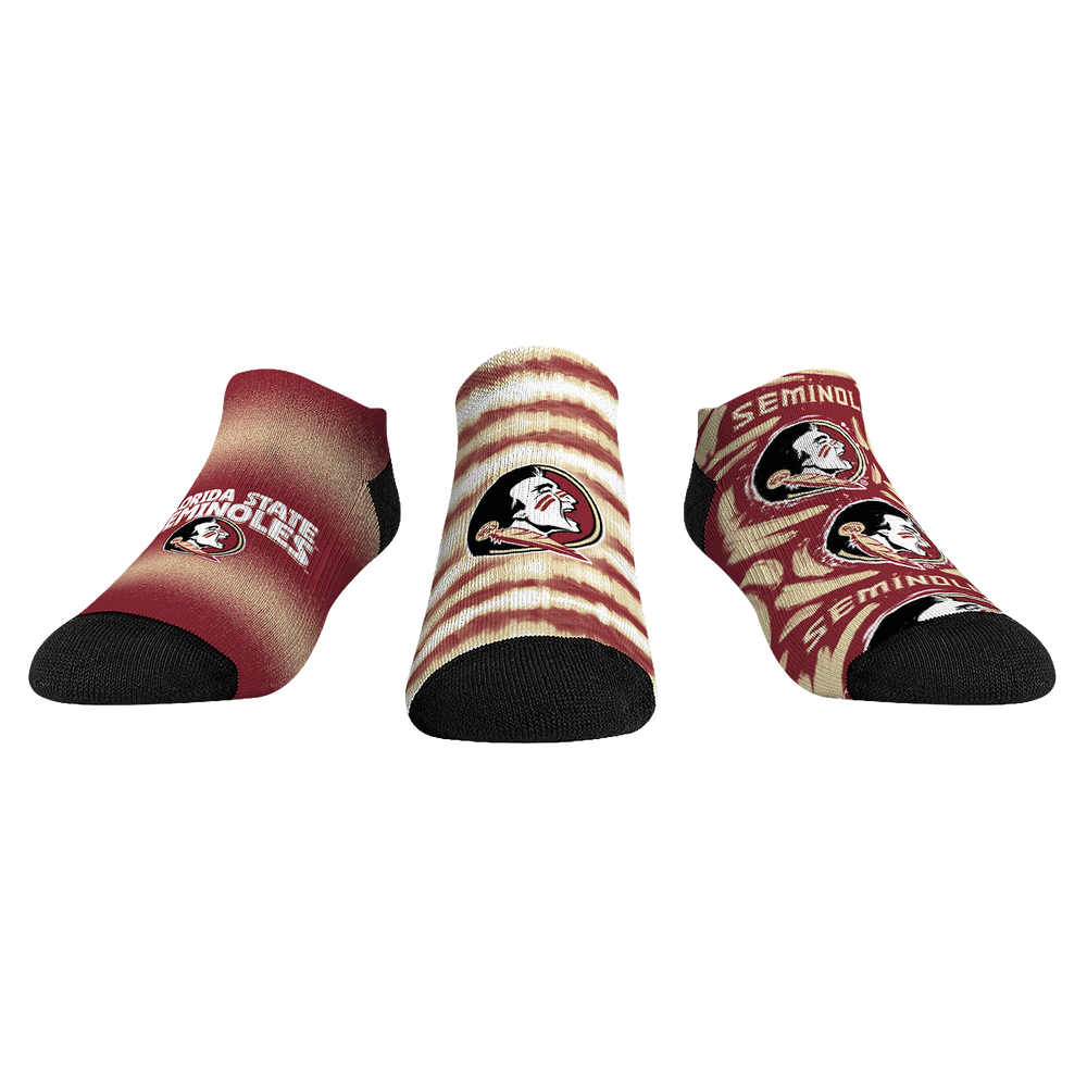 Rock 'Em Socks Florida State Seminoles - Low Cut  - Make Some Noise (3-Pack) — main product shot