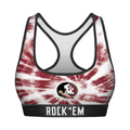 Rock 'Em Socks Women's Sports Bra - Florida State Seminoles - Team Tie Dye — main product shot