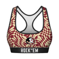 Rock 'Em Socks Women's Sports Bra - Florida State Seminoles - Wavy Checkers — main product shot
