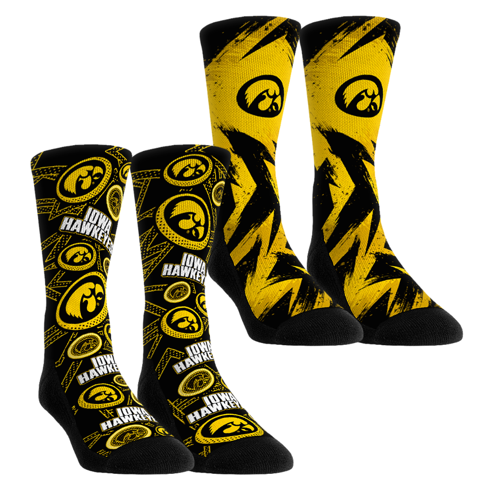Rock 'Em Socks Rock 'Em Socks Iowa Hawkeyes - Game Day 2-Pack — main product shot