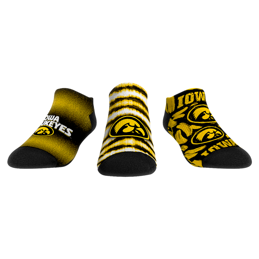 Rock 'Em Socks Iowa Hawkeyes - Low Cut  - Make Some Noise (3-Pack) — main product shot