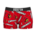 Rock 'Em Socks Women's Boy Shorts - Louisville Cardinals - Logo All-Over — main product shot