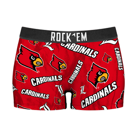 Women's Boy Shorts - Louisville Cardinals - Logo All-Over