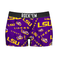 Rock 'Em Socks Rock 'Em Socks Women's Boy Shorts - LSU Tigers - Logo All-Over — main product shot