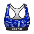 Rock 'Em Socks Women's Sports Bra - Memphis Tigers - Logo All-Over — main product shot