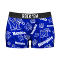 Rock 'Em Socks Women's Boy Shorts - Memphis Tigers - Logo All-Over — main product shot