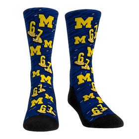 Rock 'Em Socks Michigan Wolverines - Six Seven All-Over