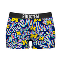 Rock 'Em Socks Women's Boy Shorts - Michigan Wolverines - Twisted Wordmark — main product shot