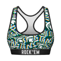 Rock 'Em Socks Women's Sports Bra - Michigan State Spartans - Twisted Wordmark — main product shot