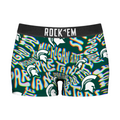 Rock 'Em Socks Women's Boy Shorts - Michigan State Spartans - Twisted Wordmark — main product shot