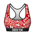 Rock 'Em Socks Women's Sports Bra - Nebraska Huskers - Twisted Wordmark — main product shot