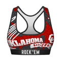 Rock 'Em Socks Rock 'Em Socks Women's Sports Bra - Oklahoma Sooners - Team Blast — main product shot