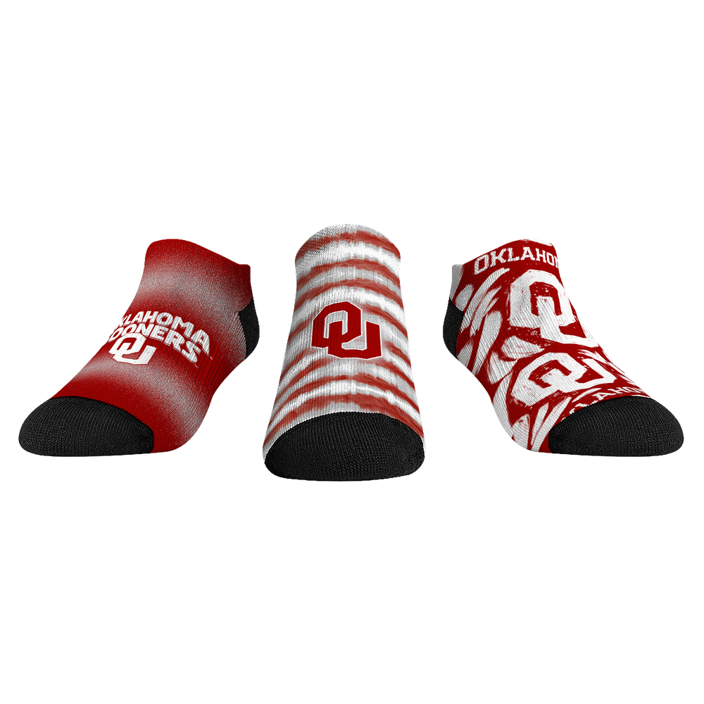 Rock 'Em Socks Oklahoma Sooners - Low Cut  - Make Some Noise (3-Pack) — main product shot