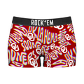 Rock 'Em Socks Women's Boy Shorts - Oklahoma Sooners - Twisted Wordmark — main product shot