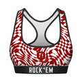 Rock 'Em Socks Women's Sports Bra - Oklahoma Sooners - Wavy Checkers — main product shot