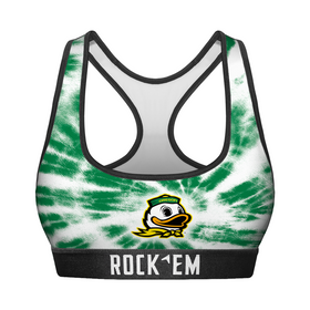 Rock 'Em Socks Women's Sports Bra - Oregon Ducks - Team Tie Dye