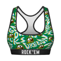Rock 'Em Socks Women's Sports Bra - Oregon Ducks - Twisted Wordmark — main product shot
