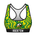 Rock 'Em Socks Rock 'Em Socks Women's Sports Bra - Oregon Ducks - Wavy Checkers — main product shot