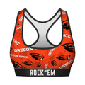 Rock 'Em Socks Women's Sports Bra - Oregon State Beavers - Logo All-Over — main product shot