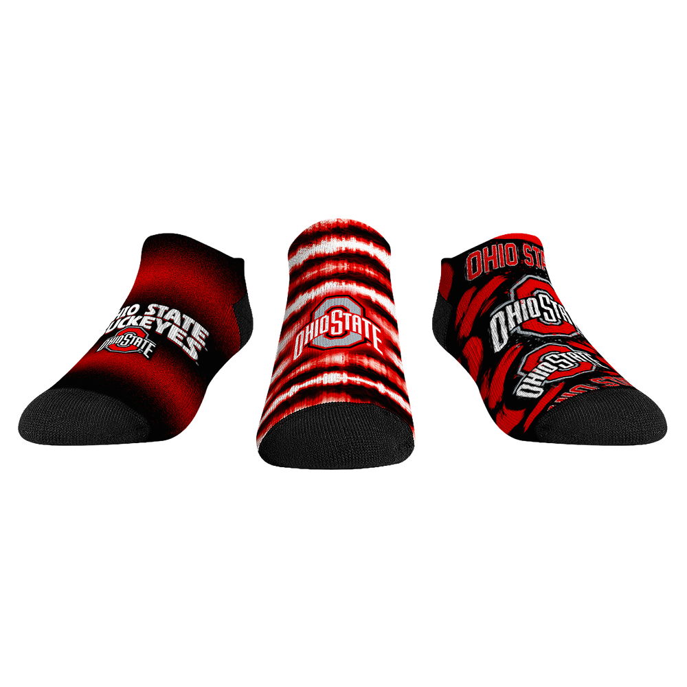 Rock 'Em Socks Ohio State Buckeyes - Low Cut  - Make Some Noise (3-Pack) — main product shot