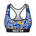 Rock 'Em Socks Women's Sports Bra - Pittsburgh Panthers - Twisted Wordmark — main product shot