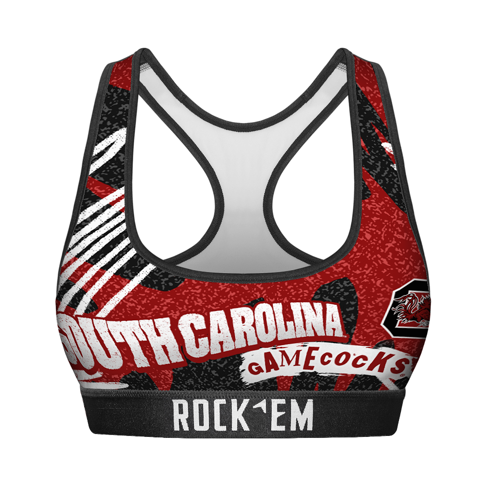 Rock 'Em Socks Women's Sports Bra - South Carolina Gamecocks - Team Blast — main product shot