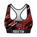 Rock 'Em Socks Women's Sports Bra - South Carolina Gamecocks - Retro Paint — main product shot