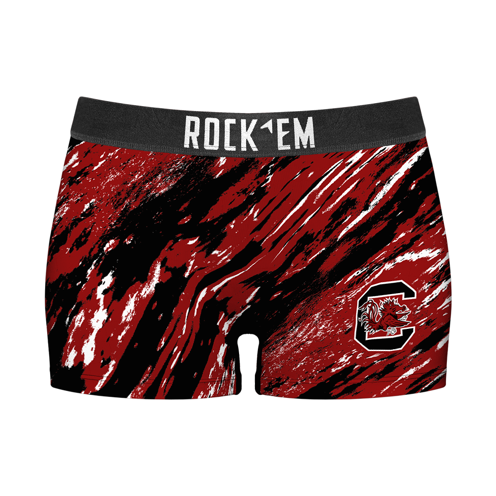Rock 'Em Socks Women's Boy Shorts - South Carolina Gamecocks - Retro Paint — main product shot